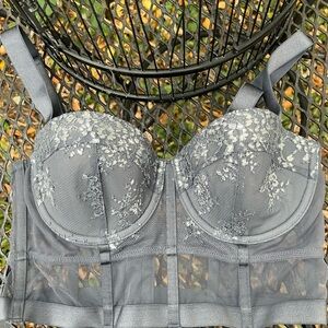 Victoria's Secret Charcoal Lace Bra